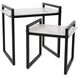Santiago 24 X 18 inch Graphite and White Nesting Tables