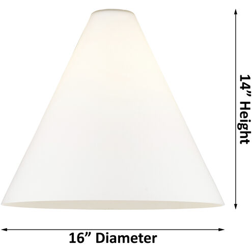 Ballston Cone LED 16 inch Polished Nickel Semi-Flush Mount Ceiling Light in Clear Glass