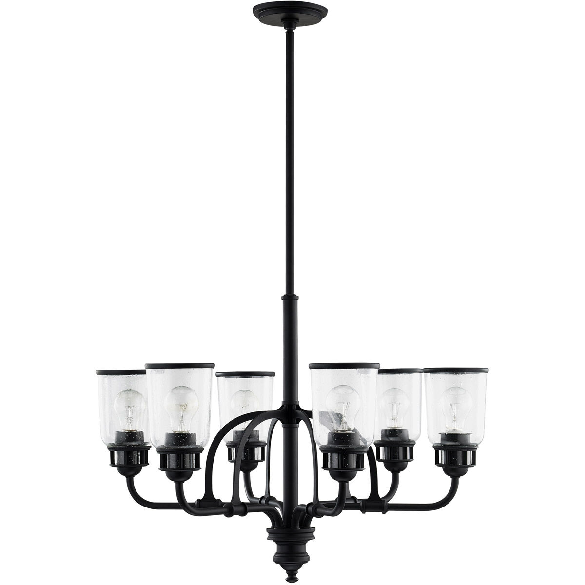 Lawrenceville 6 Light 26 inch Black Chandelier Ceiling Light