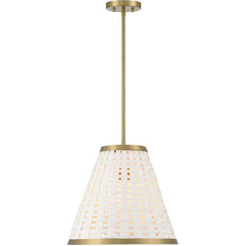 Aster 1 Light 16 inch Warm Brass Pendant Ceiling Light
