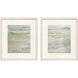 Serene is Sea White and Beige and Blue and Green Framed Art