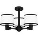 Kylen 3 Light 22 inch Matte Black Semi-Flush Mount Ceiling Light