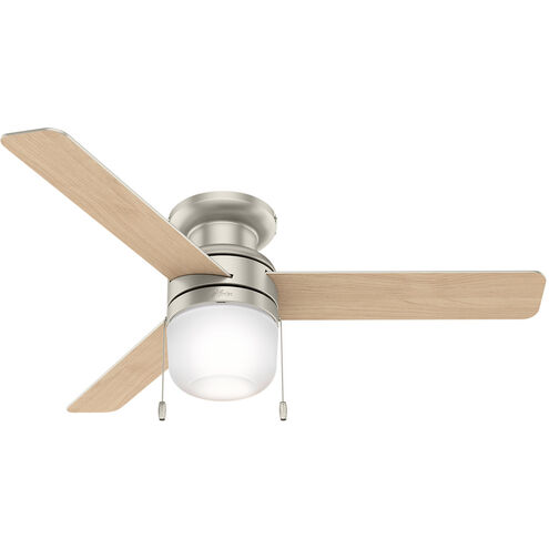 Acumen 52 inch Matte Nickel with Matte Nickel/Natural Wood Blades Ceiling Fan, Low Profile