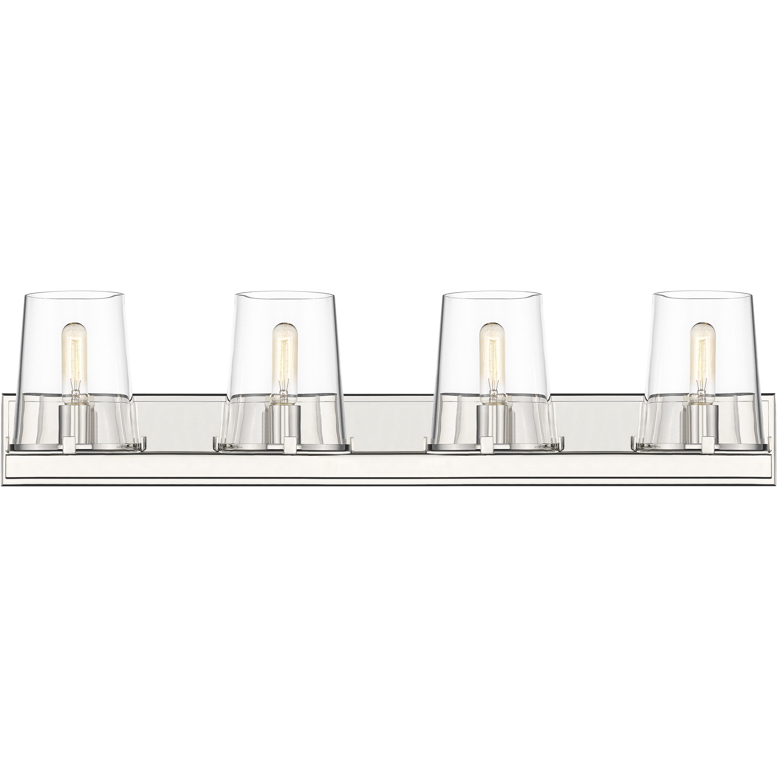 Callista 4 Light 37.5 inch Polished Nickel Vanity Wall Light