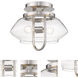 Garner 2 Light 17 inch Satin Nickel Semi-Flush Mount Ceiling Light