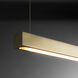 Art + Alchemy Ingot LED 1.25 inch Modern Brass Pendant Ceiling Light