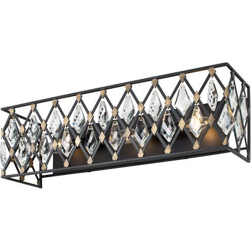 Windsor 3 Light 23.25 inch Carbon/Havana Gold Bath/Vanity Wall Light