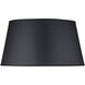 Ellie Black 15 inch Lampshade, Drum