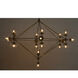 Pluto 20 Light 63 inch Antique Brass Chandelier Ceiling Light, Large