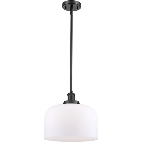 Ballston X-Large Bell 1 Light 8 inch Matte Black Pendant Ceiling Light in Matte White Glass, Ballston