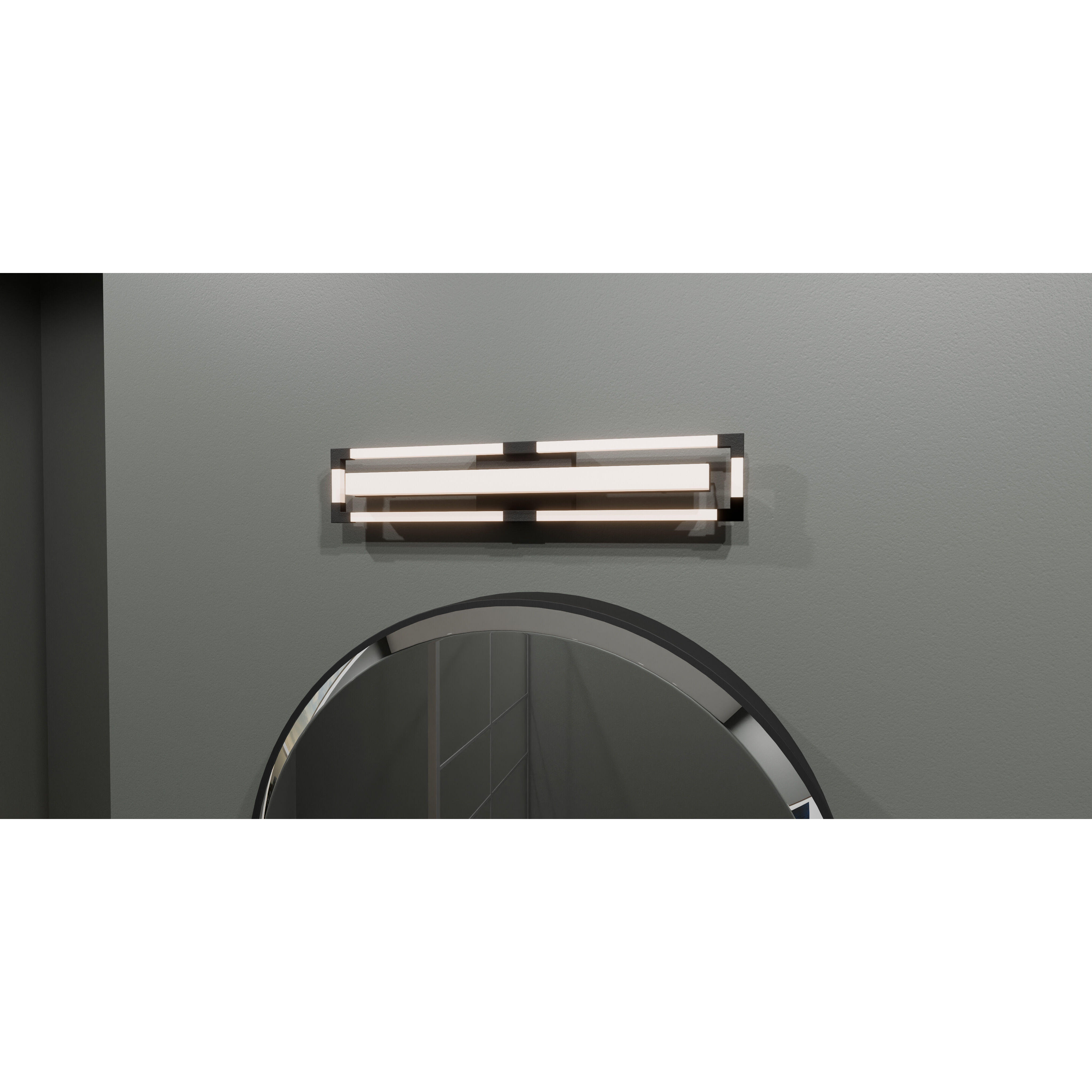 Elias LED 24 inch Matte Black Bath Light Wall Light, Medium