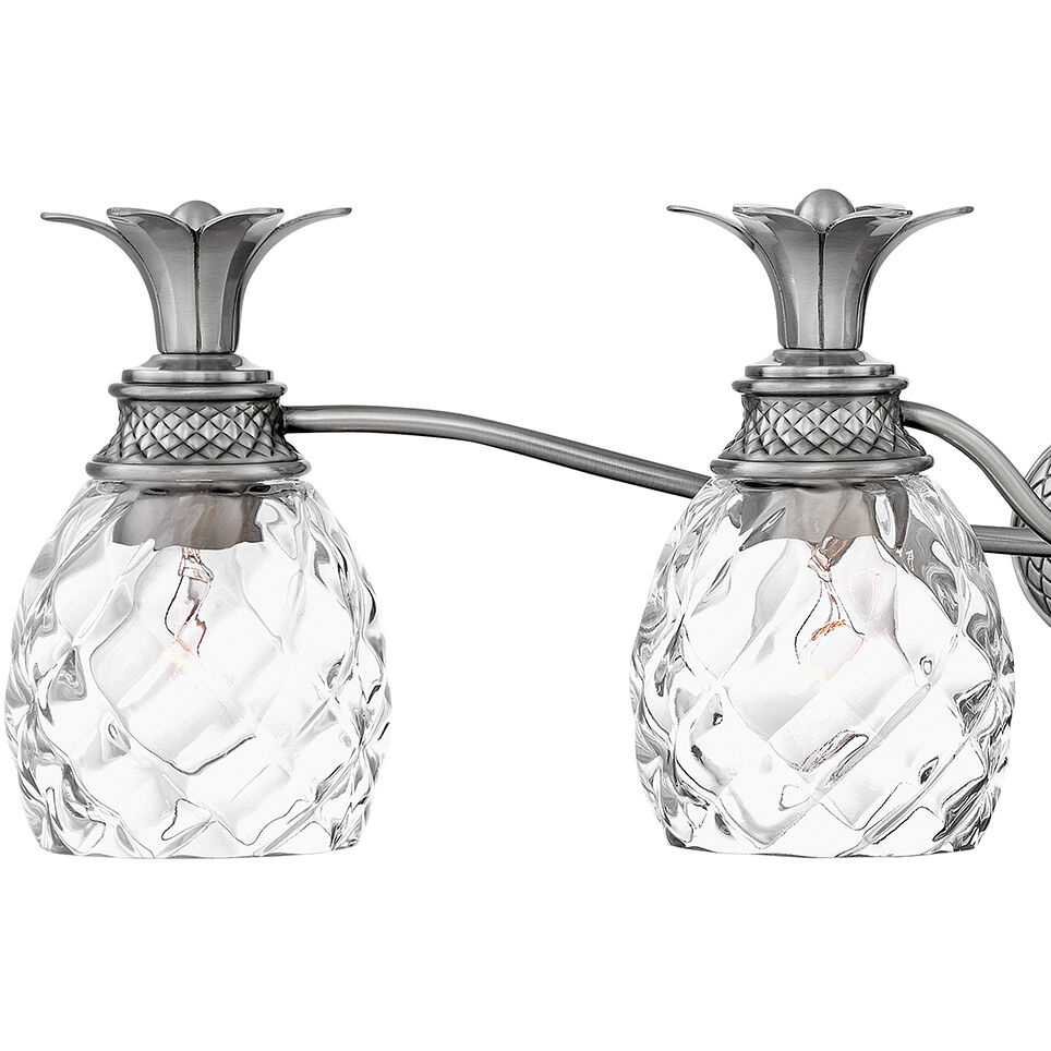 Plantation 5 Light 37 inch Polished Antique Nickel Vanity Light Wall Light