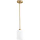 Lancaster 1 Light 5 inch Aged Brass Mini Pendant Ceiling Light