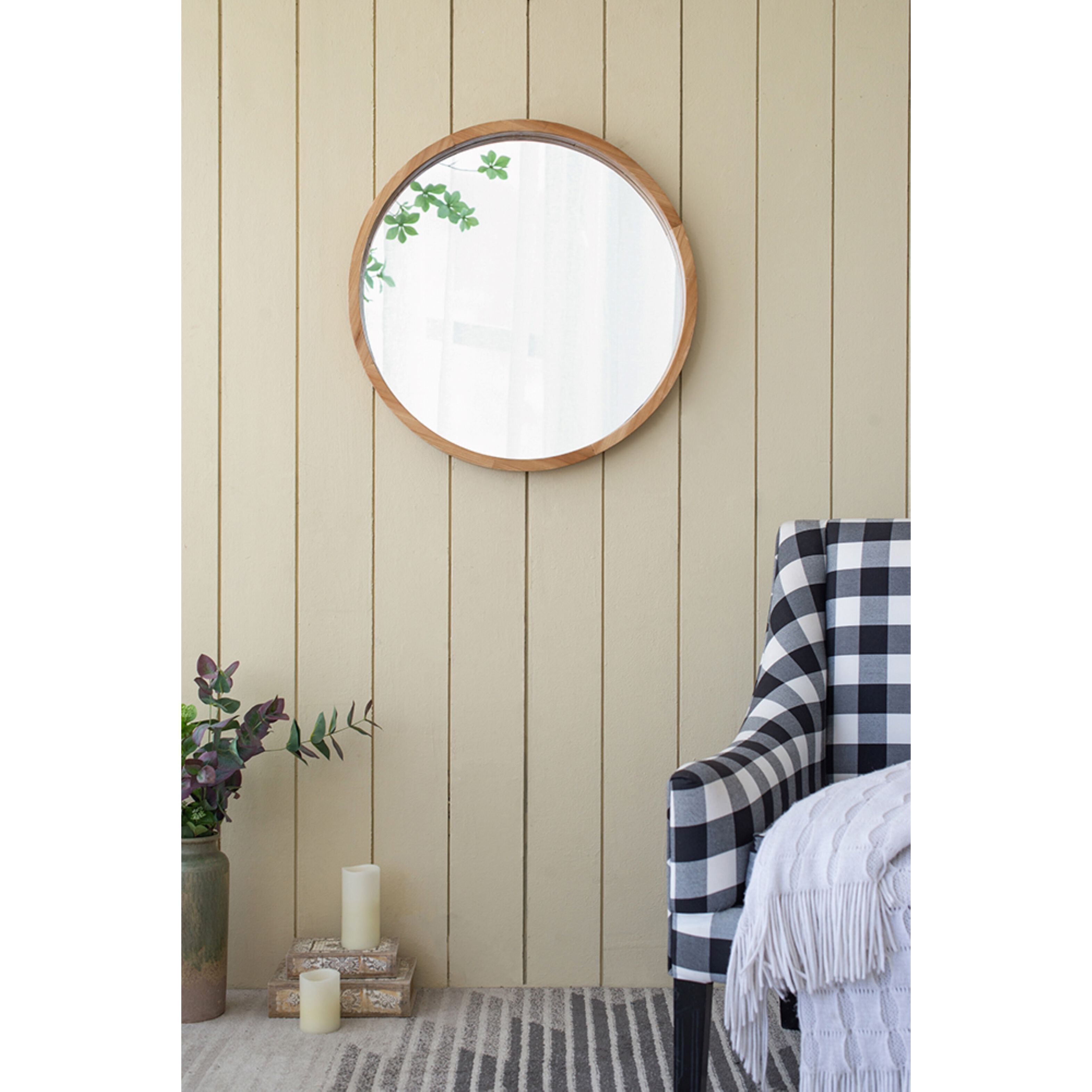 Charleston 27.6 X 27.6 inch Brown Wall Mirror