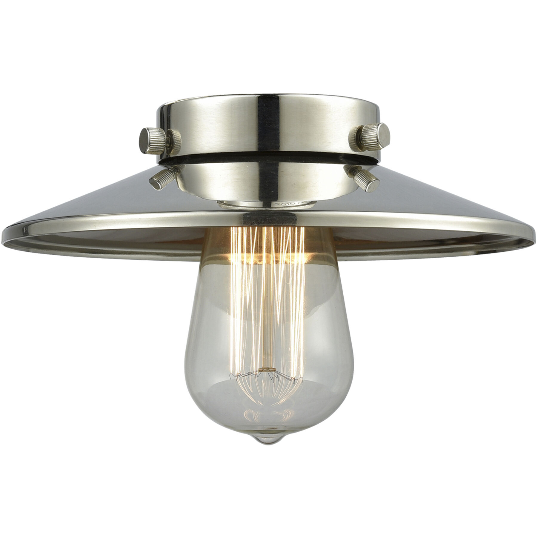 Franklin Restoration Railroad LED 8 inch Polished Nickel Mini Pendant Ceiling Light, Franklin Restoration