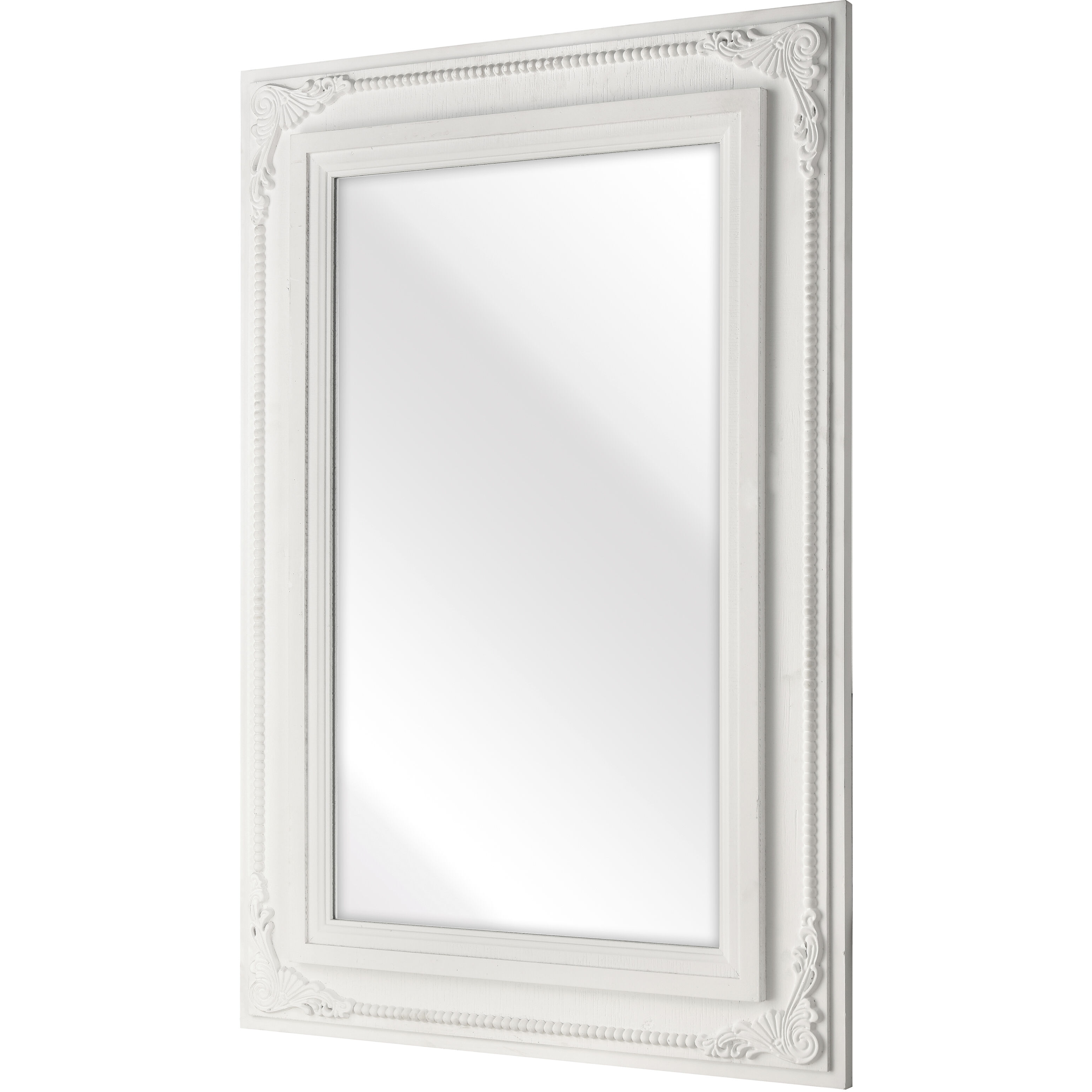 Marla 38.75 X 26.5 inch White with Mirror Wall Mirror