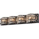 Ollie 4 Light 27 inch Black Bath Sconce Wall Light