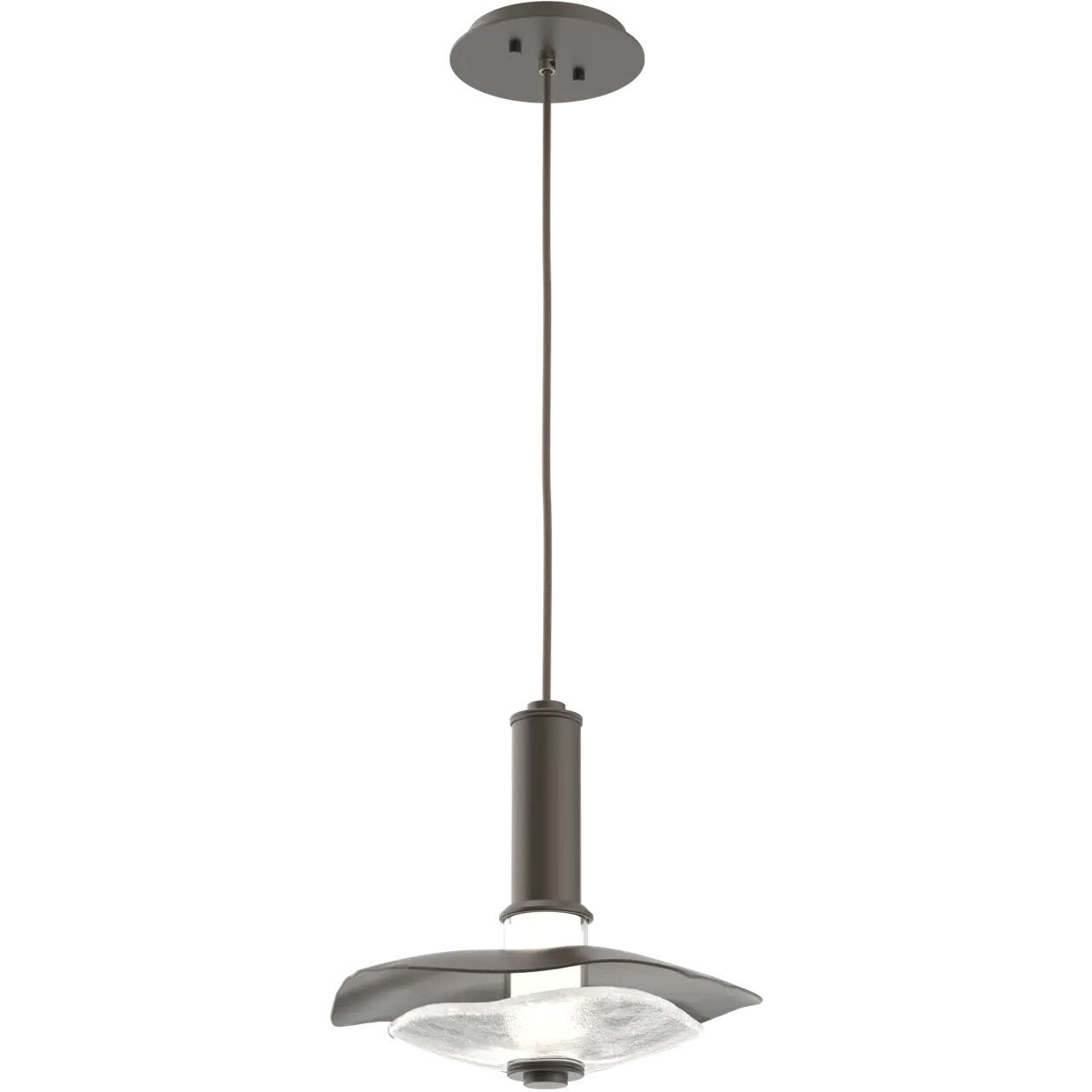 Cumulus LED 9.5 inch Classic Silver with White Metal Pendant Ceiling Light, Small