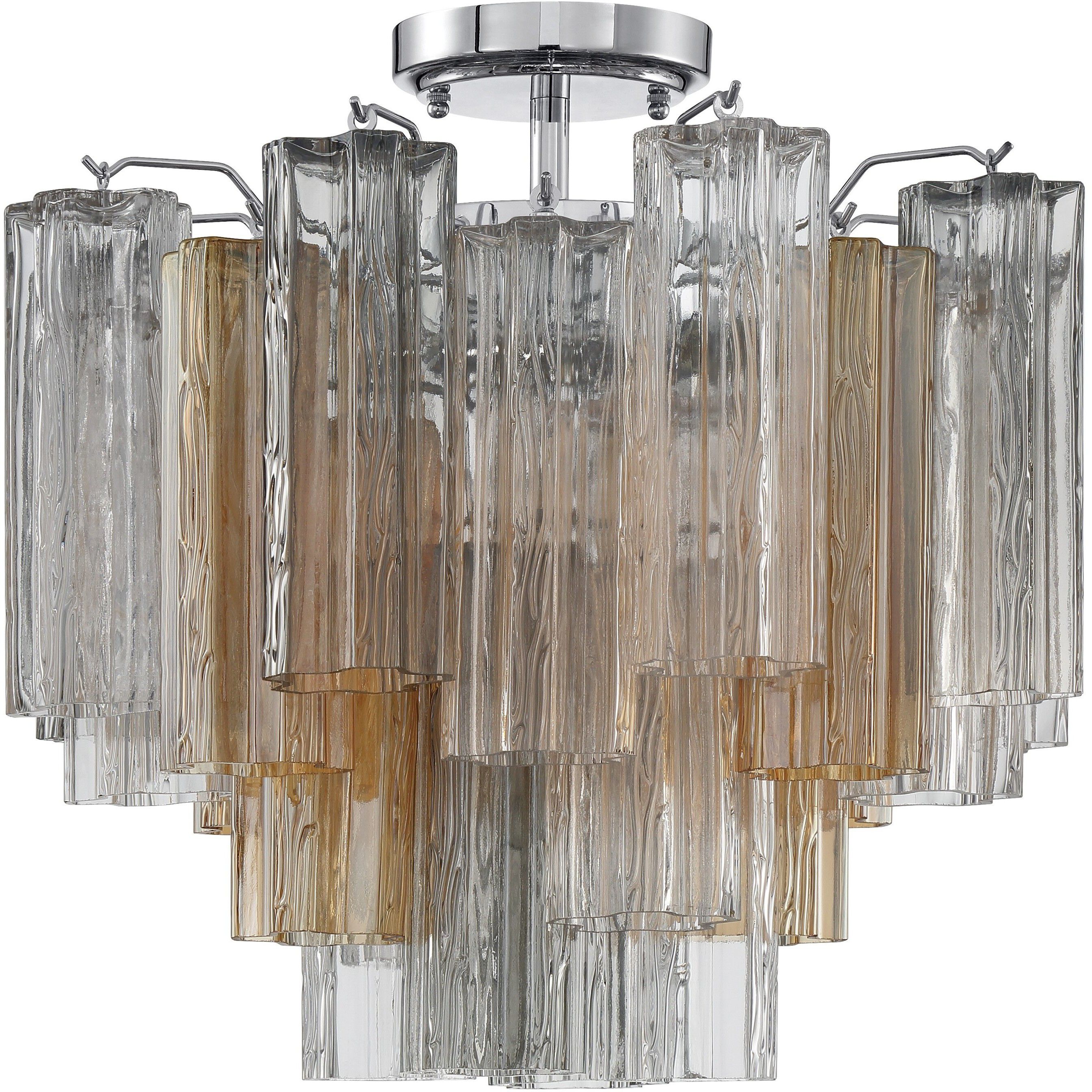 Addis 4 Light 17.75 inch Polished Chrome Semi Flush Ceiling Light in Autumn