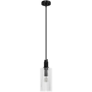 Gatz 1 Light 6 inch Matte Black Mini Pendant Ceiling Light