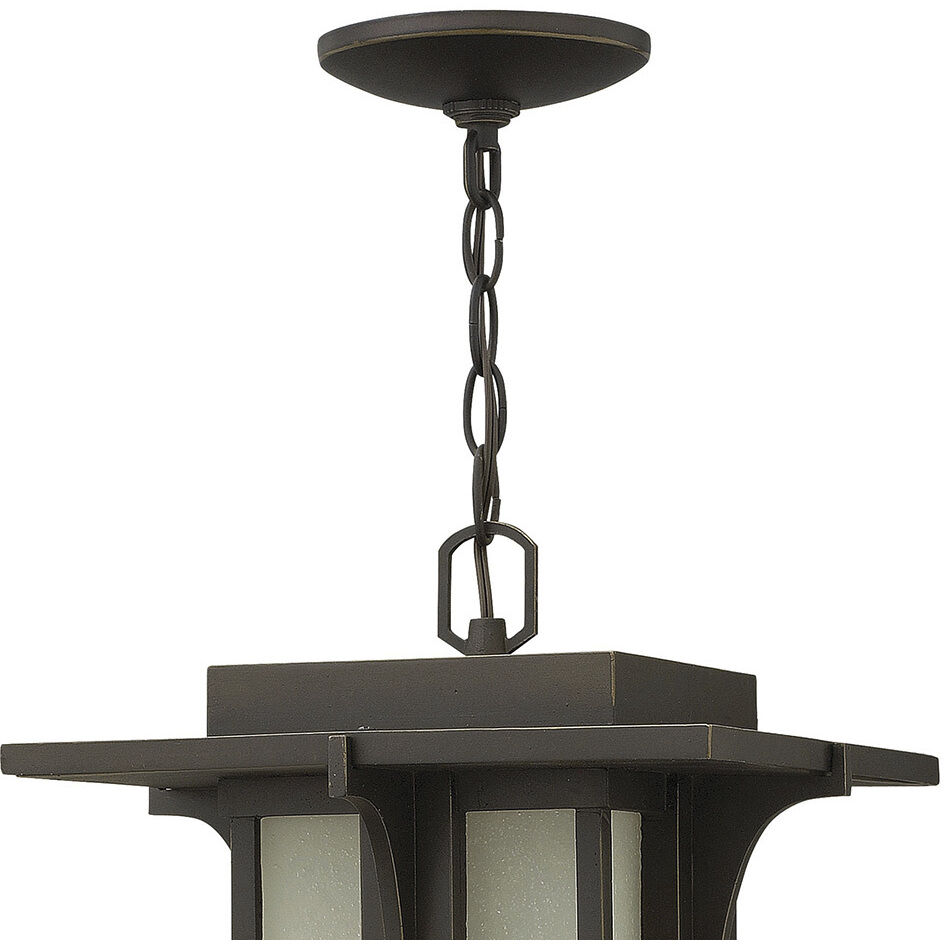 Manhattan 1 Light 11.25 inch Oil Rubbed Bronze Outdoor Hanging Lantern