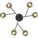 Torcia LED 24.25 inch Black Chandelier Ceiling Light