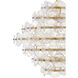 Rene LED 28.5 inch Distressed Brass Chandelier Ceiling Light