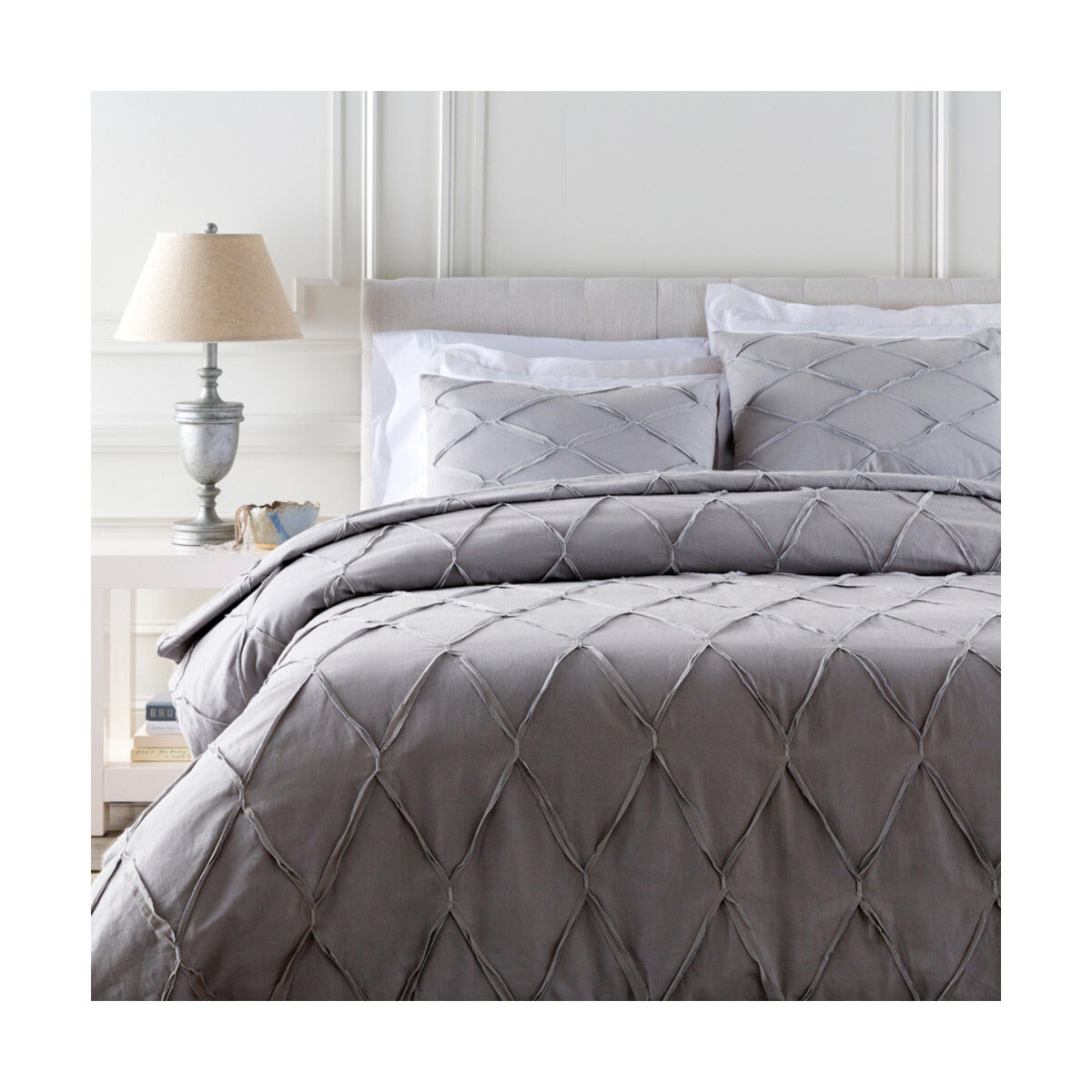 Aiken 26 X 26 inch Grey Euro Sham