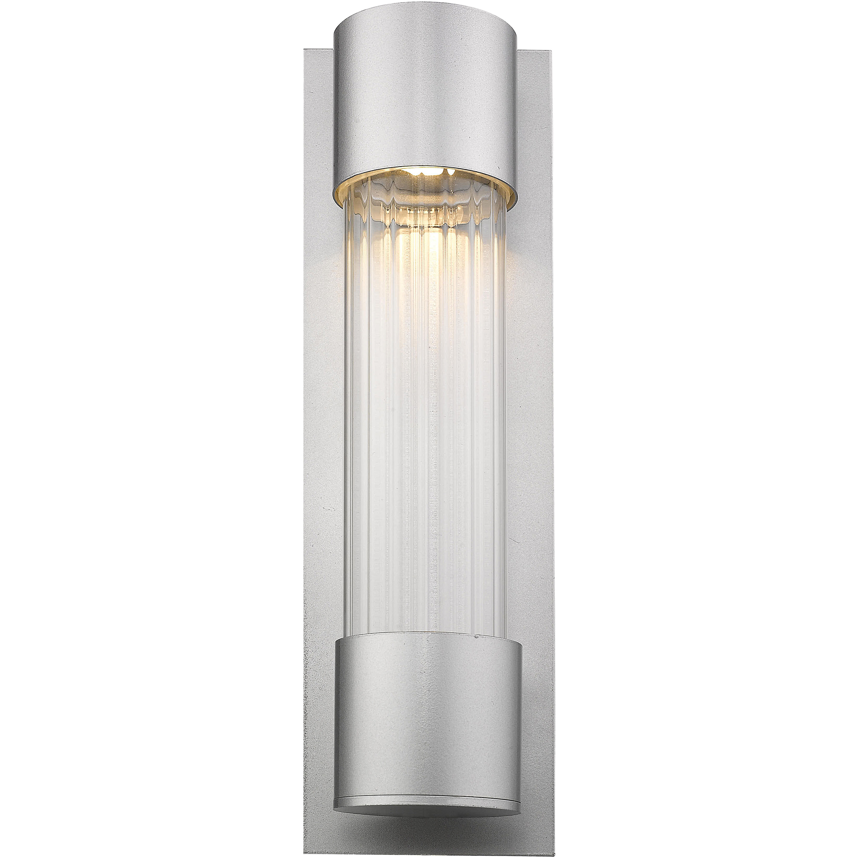 Striate Outdoor Wall Light in Silver