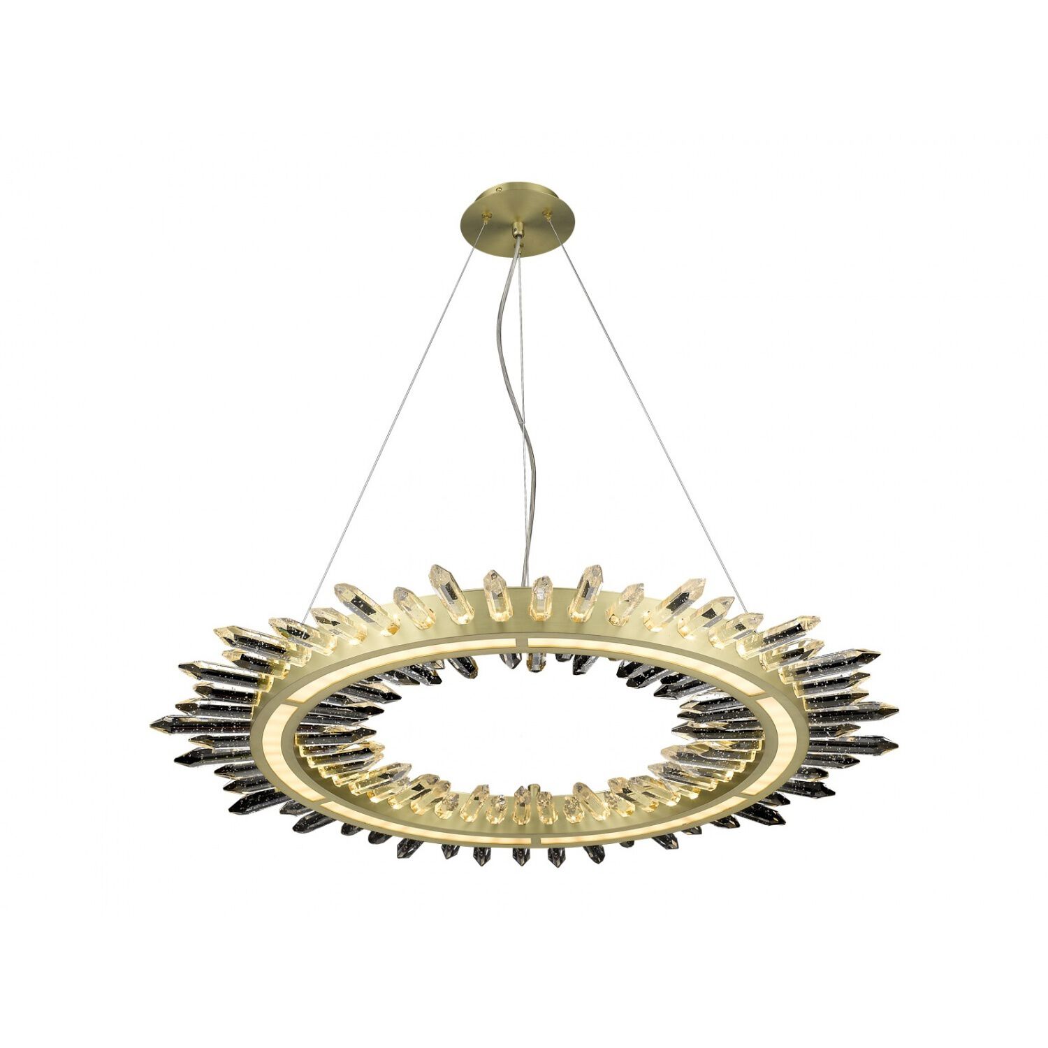 Aspen LED 34 inch Brushed Brass Pendant Ceiling Light