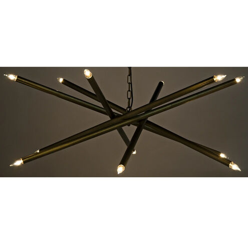 Ikram 12 Light 47 inch Antique Brass Chandelier Ceiling Light