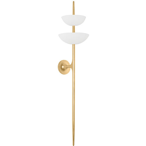 Evander LED 11.5 inch Vintage Gold Leaf/Gesso White Wall Sconce Wall Light