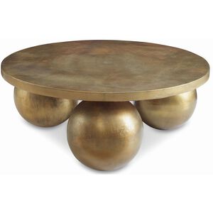 Triplet 38 X 15 inch Oxidized Antique Brass Coffee Table