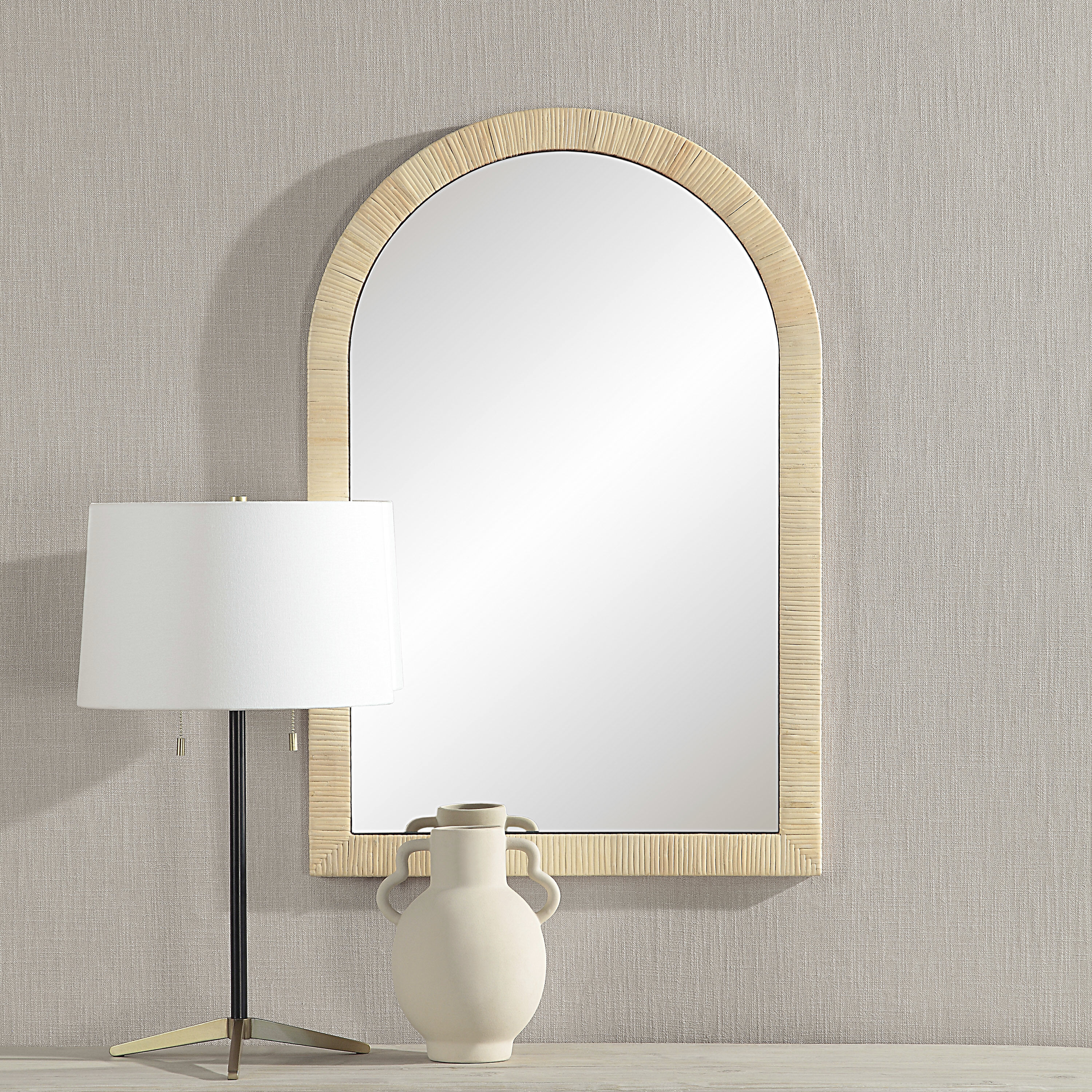 Tally 36 X 24 inch Natural Wall Mirror