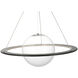 Barbara Barry Cosmos LED 27.5 inch Bronze Ring and Orb Chandelier Ceiling Light