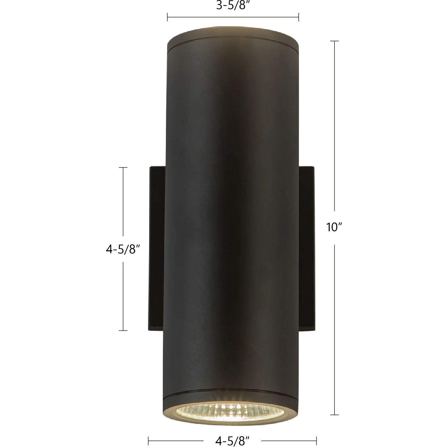 Nordic LED 10 inch Black Exterior Wall Light