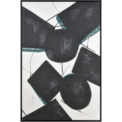 Pierce Black with Dark Green Framed Wall Art