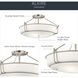 Alkire 4 Light 22 inch Brushed Nickel Semi Flush Light Ceiling Light