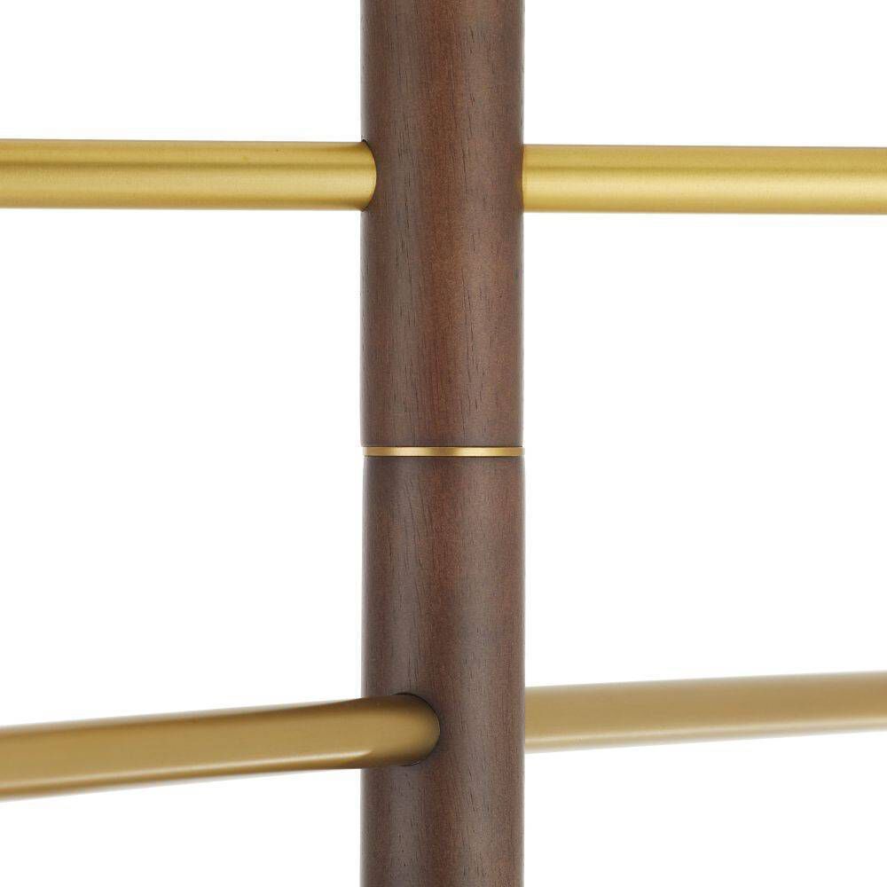 Hockless 6 Light 52 inch Antique Brass and Walnut Chandelier Ceiling Light