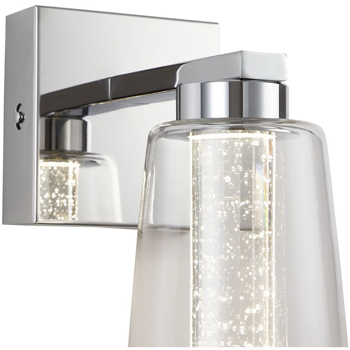 Dalton LED 4.25 inch Chrome Bathroom Sconce Wall Light