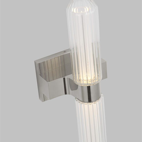 Avroko Langston LED 22.7 inch Polished Nickel Bath Vanity Wall Light in 120V