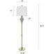 Rowan 63 inch 100 watt Ash and Gold and White Floor Lamp Portable Light