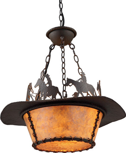 RW Series 21 inch Antique Bronze Pendant Ceiling Light, Iron Frame