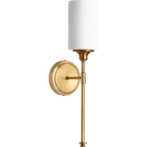 Celeste 1 Light 5 inch Aged Brass Wall Mount Wall Light, Satin Opal