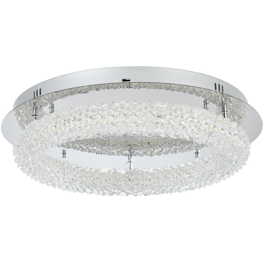 Bowen 1 Light 22 inch Chrome Flush Mount Ceiling Light