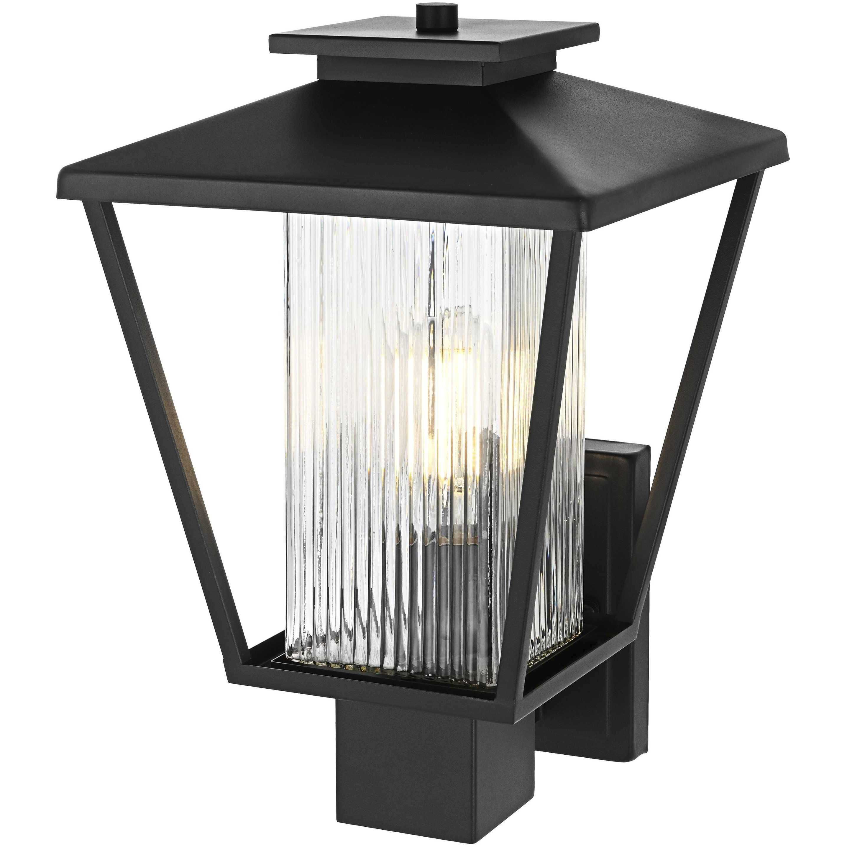 Gaul 1 Light 15 inch Black Outdoor Wall Sconce