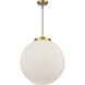 Franklin Restoration Beacon 1 Light 18 inch Brushed Brass Pendant Ceiling Light in Incandescent, Matte White