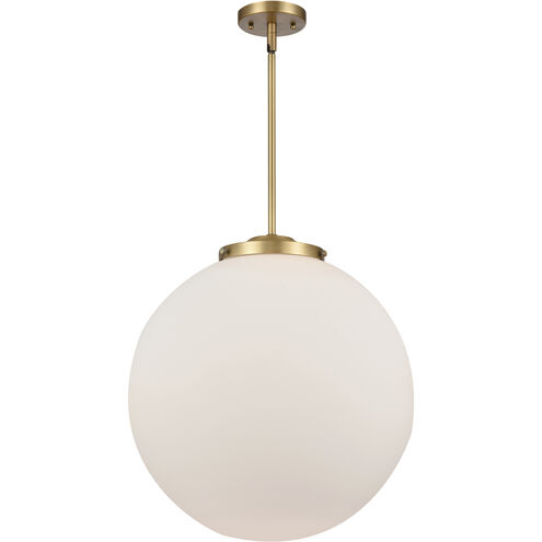 Franklin Restoration Beacon 1 Light 18 inch Brushed Brass Pendant Ceiling Light in Incandescent, Matte White