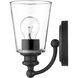 Ceil 1 Light 5 inch Matte Black Sconce Wall Light