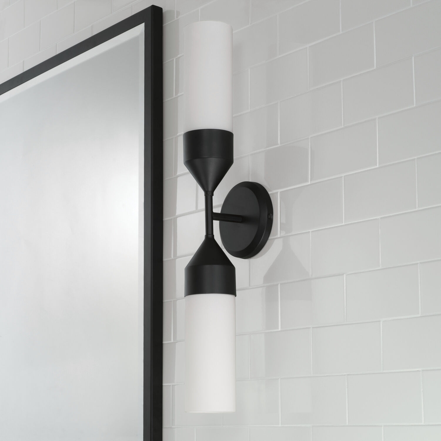 Devon 2 Light 5 inch Matte Black Sconce Wall Light